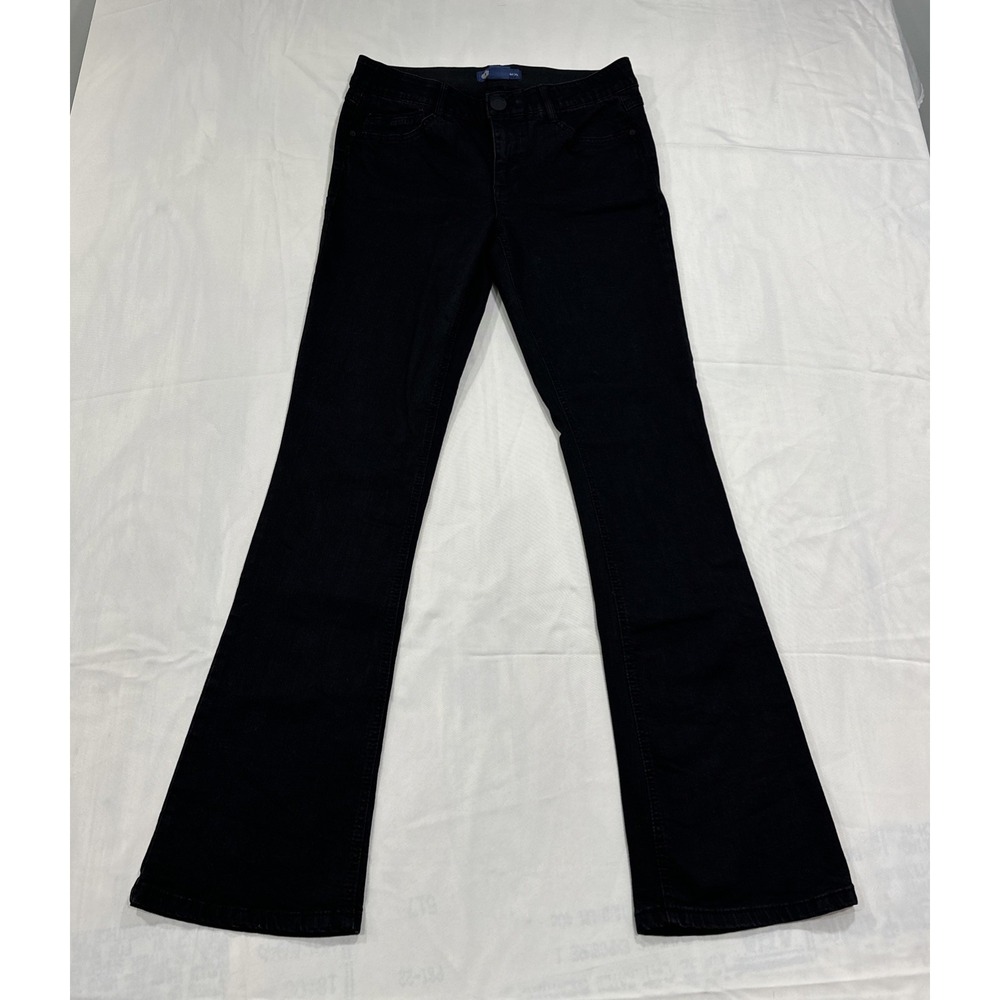 Democracy Womens Ab Solution mid-rise Black Bootcut Jeans Size 10